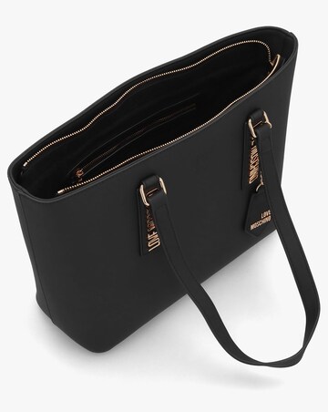 Love Moschino Subtle Black Leather Shopper