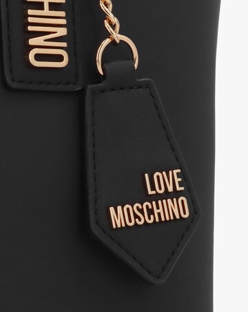Love Moschino Subtle Black Leather Shopper