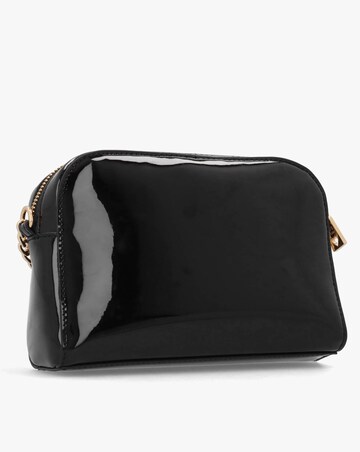 Love Moschino Enameled Logo Black Cross-Body Bag