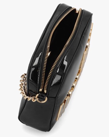 Love Moschino Enameled Logo Black Cross-Body Bag