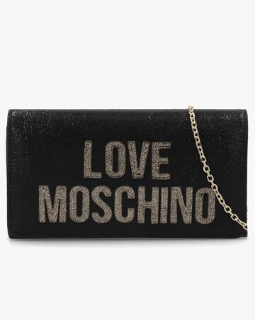 Love Moschino Smart Logo Black Shoulder Bag