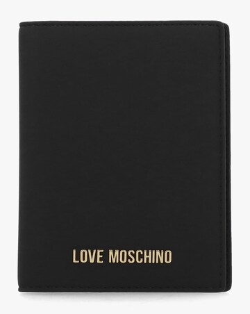 Love Moschino Logo Black Passport Cover