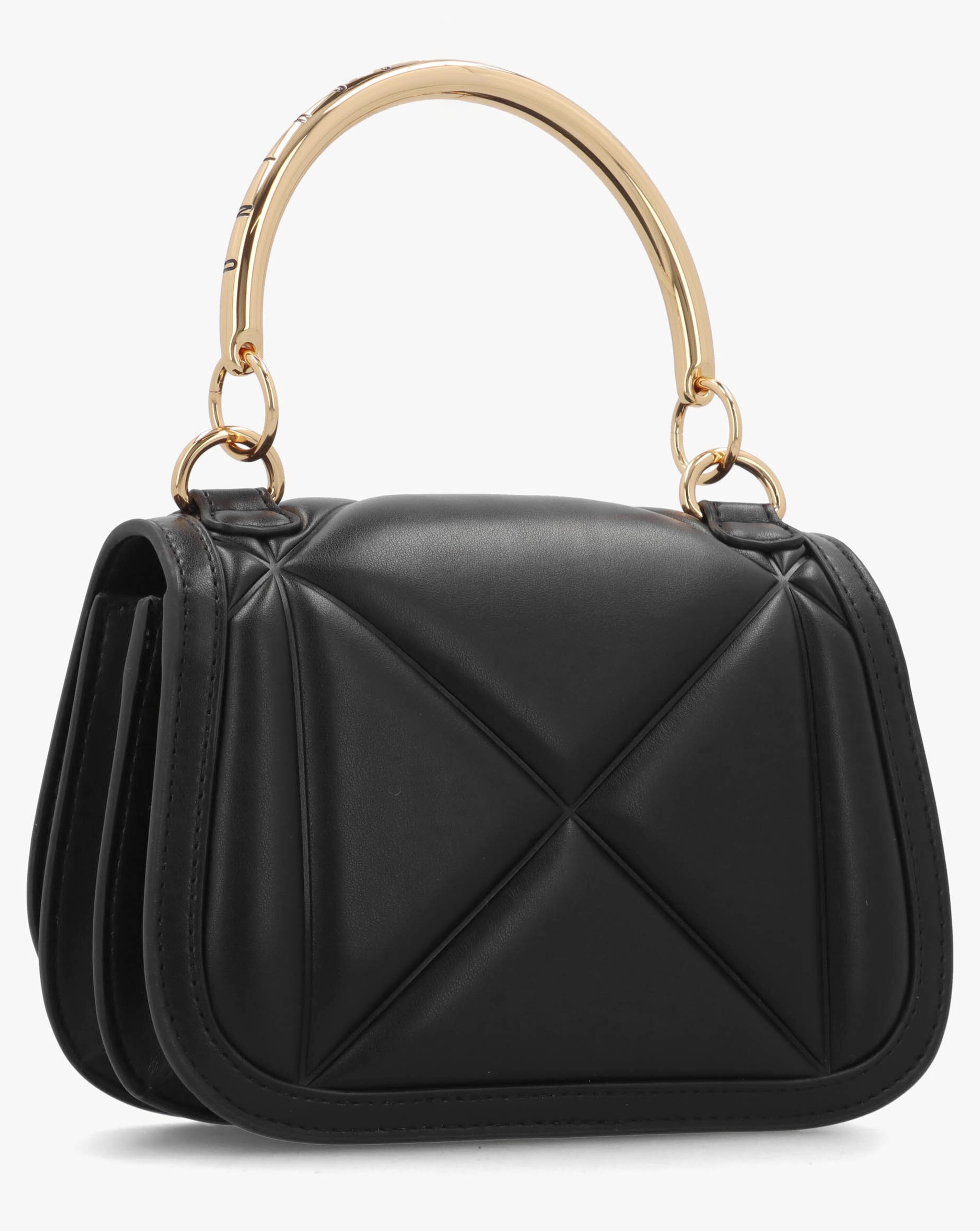 ゆりこ Love Moschino Quilted Black Embossed Top Handle Shoulder Bag | JD