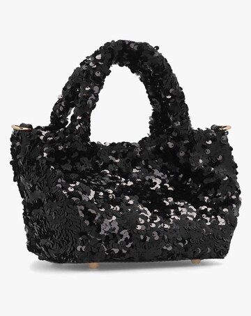 Love Moschino Sequin Black Top Handle Bag