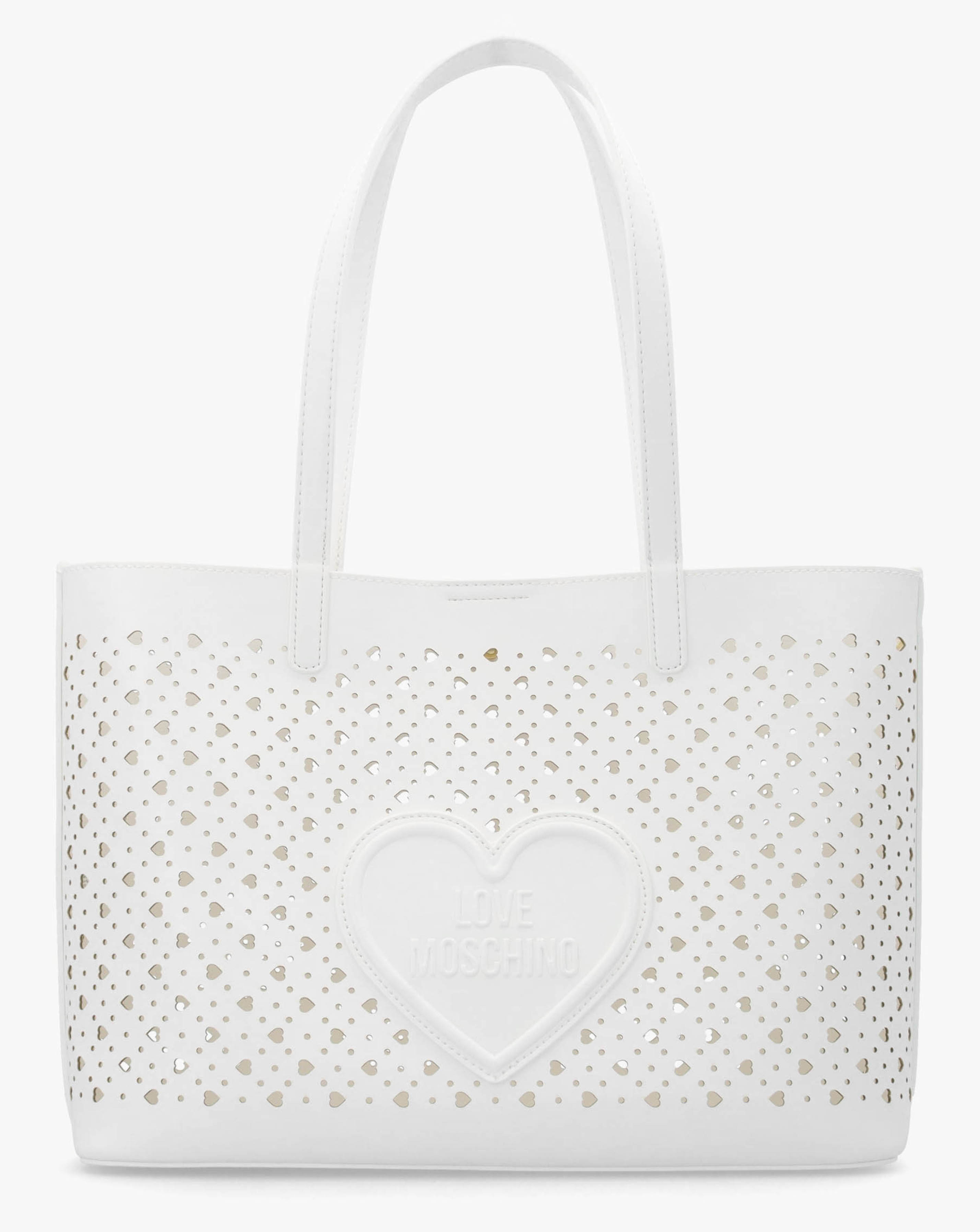 Love Moschino Heart Basket White Tote