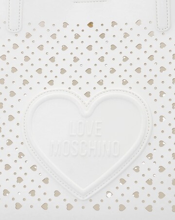 Love Moschino Heart Basket White Tote Bag
