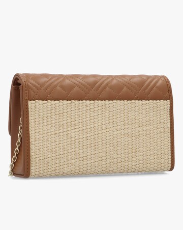Love Moschino Straw Chic Tan Cross-Body Bag