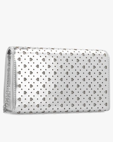 Love Moschino Heart Basket Silver Cross-Body Bag