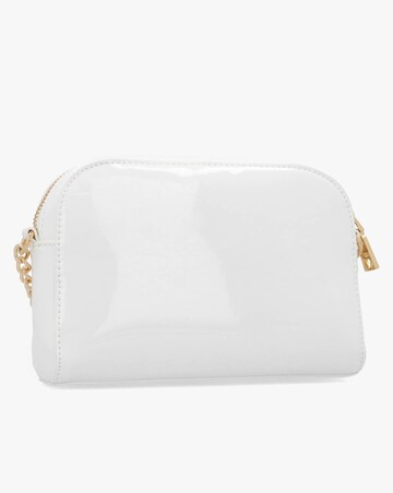 Love Moschino Enameled Logo White Cross-Body Bag