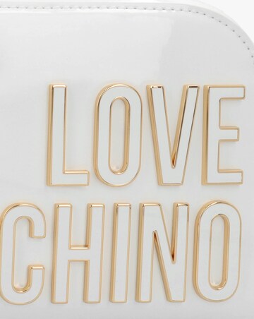 Love Moschino Enameled Logo White Cross-Body Bag