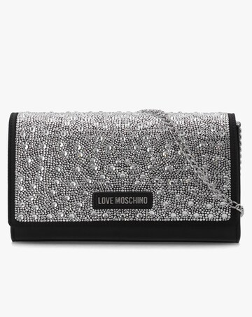 Love Moschino Glimmer Black Embellished Evening Bag