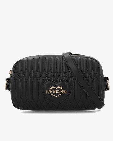 Love Moschino Quilted Bubble Love Black Cross-Body Bag