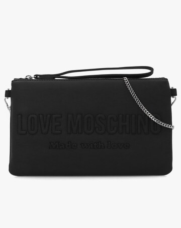Love Moschino Signature Logo Black Shoulder Bag