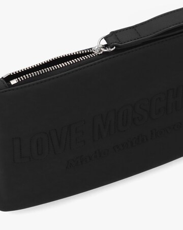 Love Moschino Signature Logo Black Shoulder Bag