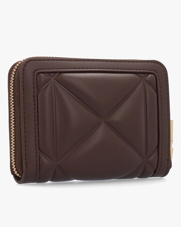 Love Moschino Heart Logo Quilted Pillow  Chocolate Purse