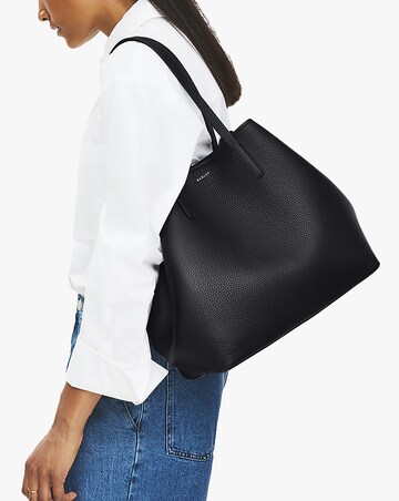 Radley Dukes Place Large Open Top Black Leather Tote Bag