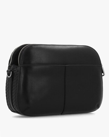 Radley Dukes Place Weave Medium Top Zip Black Leather Cross-Body Bag