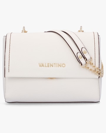 Valentino Bags Samantha White Front Flap Shoulder Bag