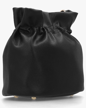 Valentino Bags Fedora Black Rouched Bucket Bag