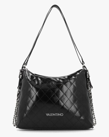 Valentino Bags Wakanda Diamond Quilt Gloss Black Hobo Backpack