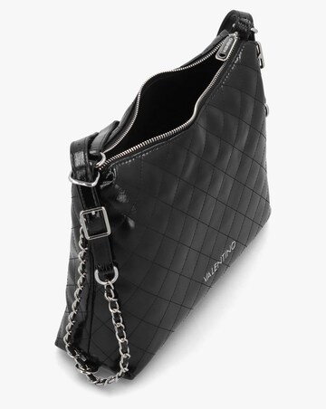 Valentino Bags Wakanda Diamond Quilt Gloss Black Hobo Backpack