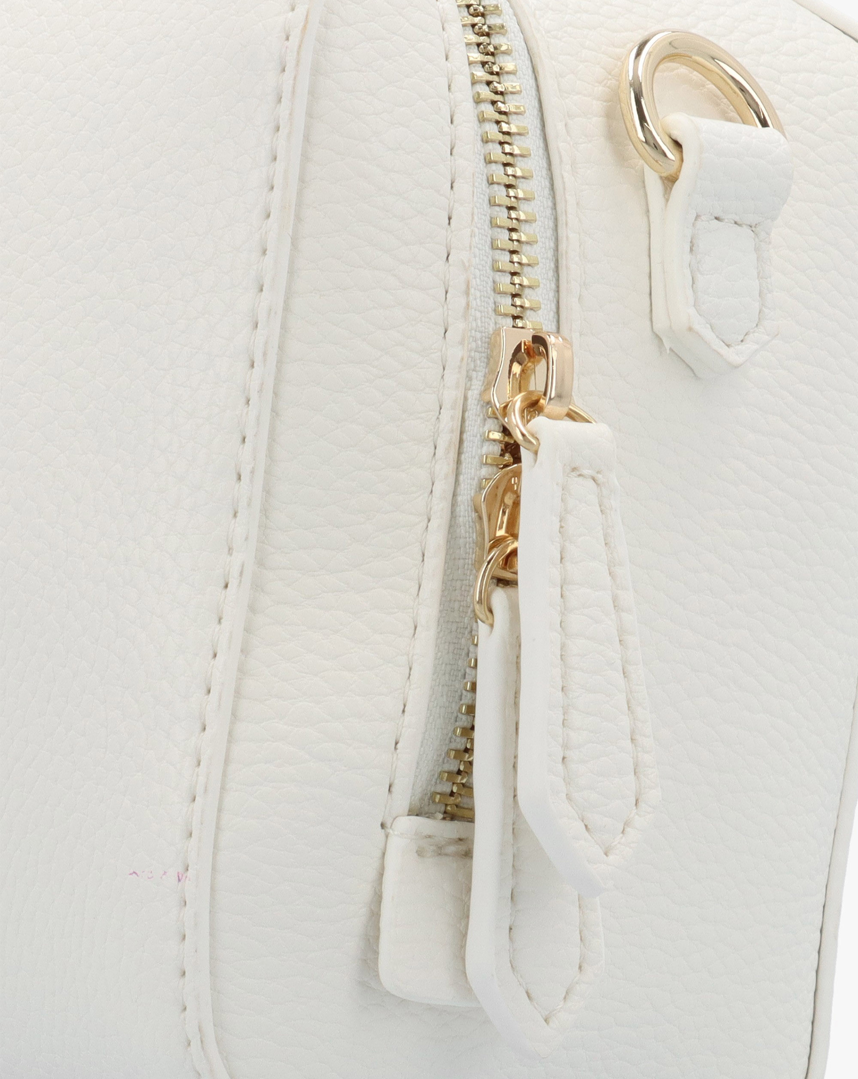 Valentino Bags Pattie Haversack White Pebbled Cross Body Bag | JD