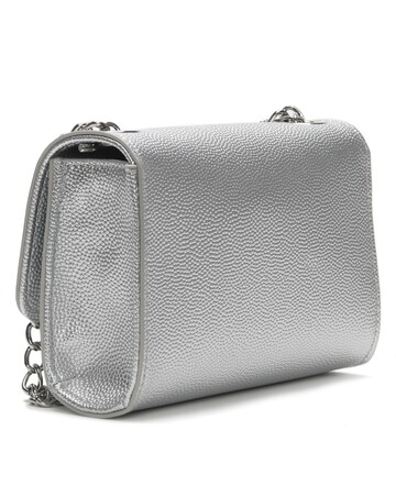 Valentino Bags Divina Silver Pebbled Shoulder Bag