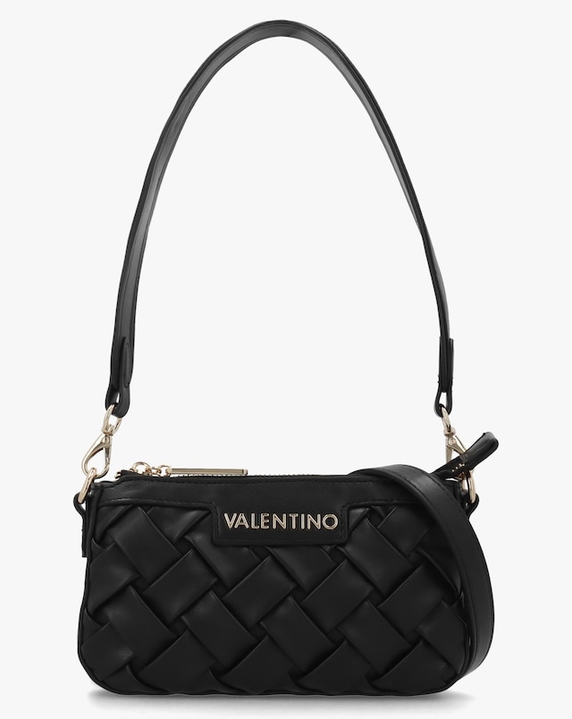 Valentino Bags Ennis Black Woven Shoulder Bag