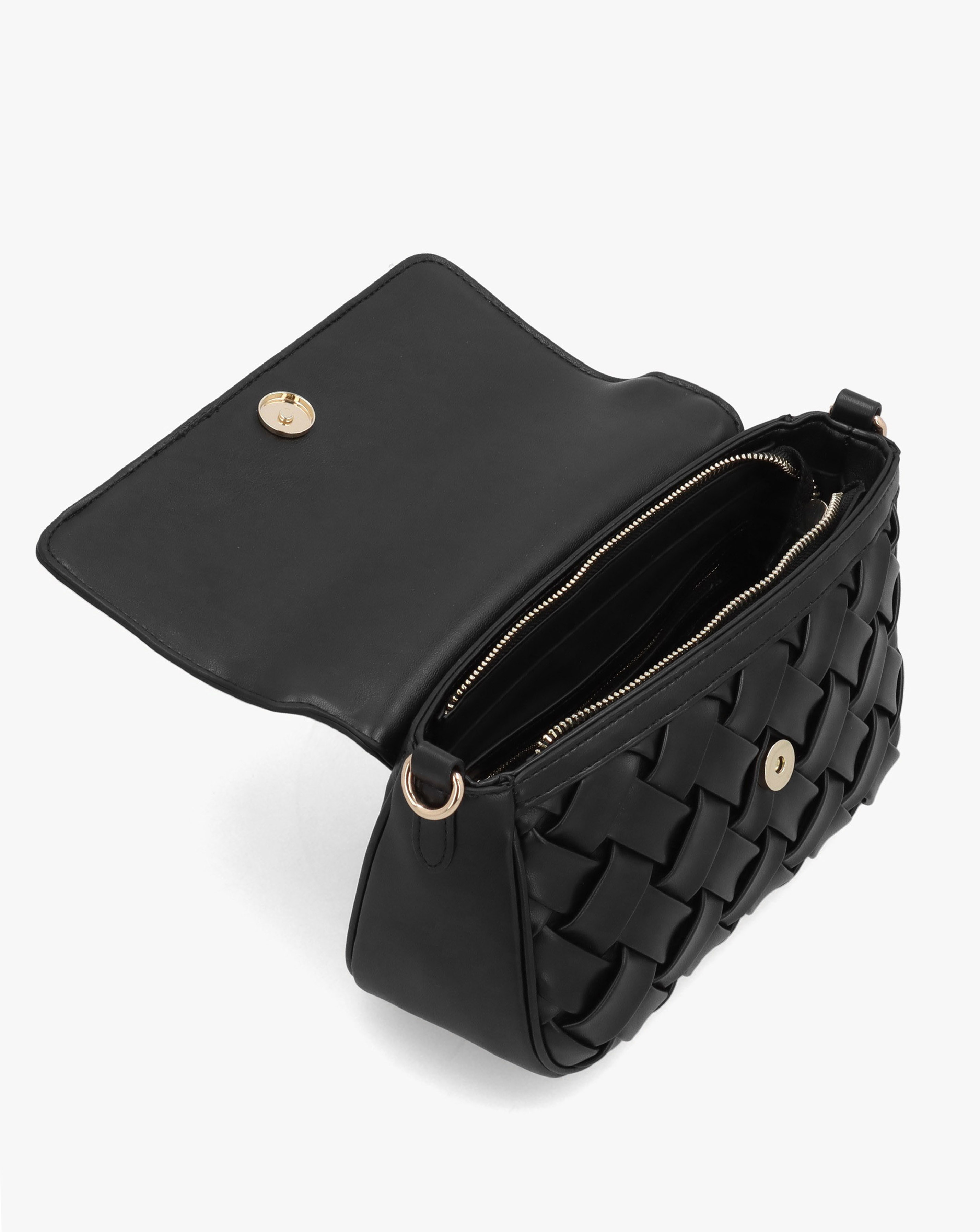 Valentino Bags Ennis Black Woven Shoulder Bag | JD Williams