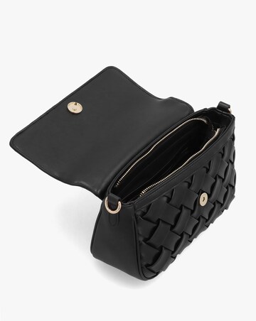Valentino Bags Ennis Black Woven Shoulder Bag