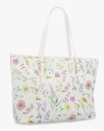 Fiorelli Etta Floral White Buckle Tote Bag
