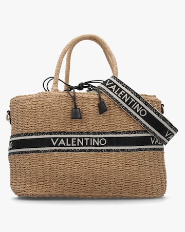 Valentino Bags Boho Natural Woven Shopper Bag