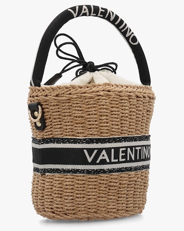 Valentino Bags Boho Natural Woven Bucket Bag
