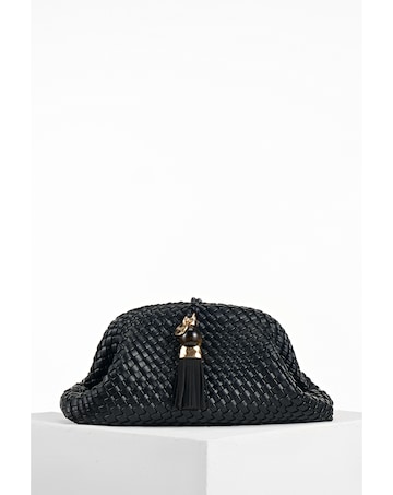 Luella Grey Indigo Oversized Black Clutch