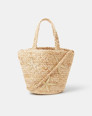 Accessorize Starfish Raffia Bag