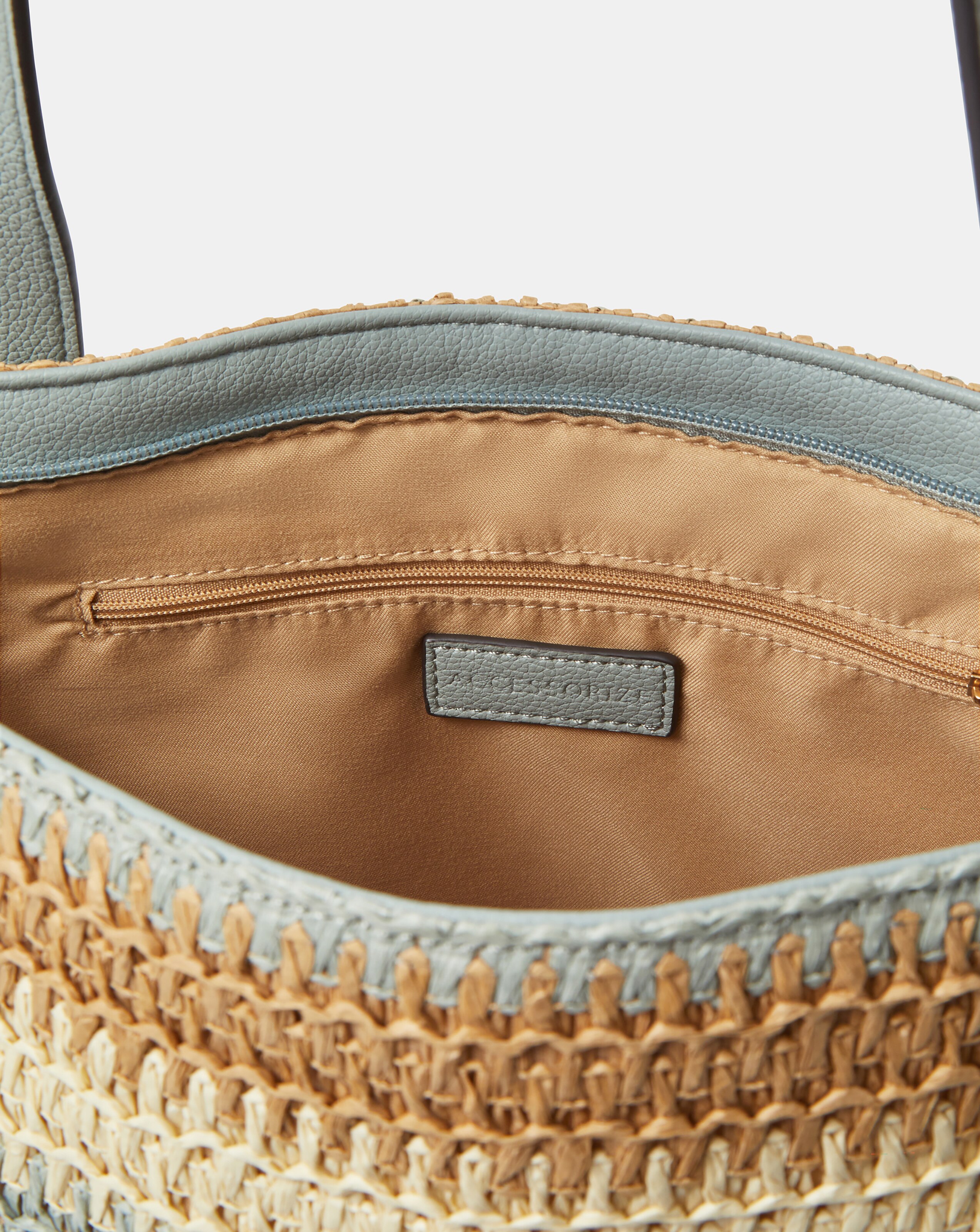 Accessorize Stripe Raffia Shoulder Bag | JD Williams