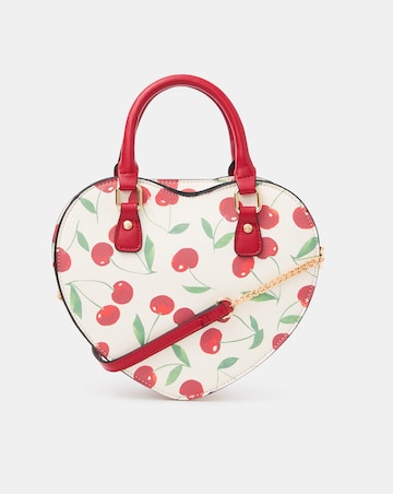 Accessorize Cherry Print Heart Crossbody