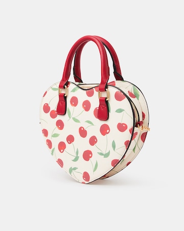 Accessorize Cherry Print Heart Crossbody