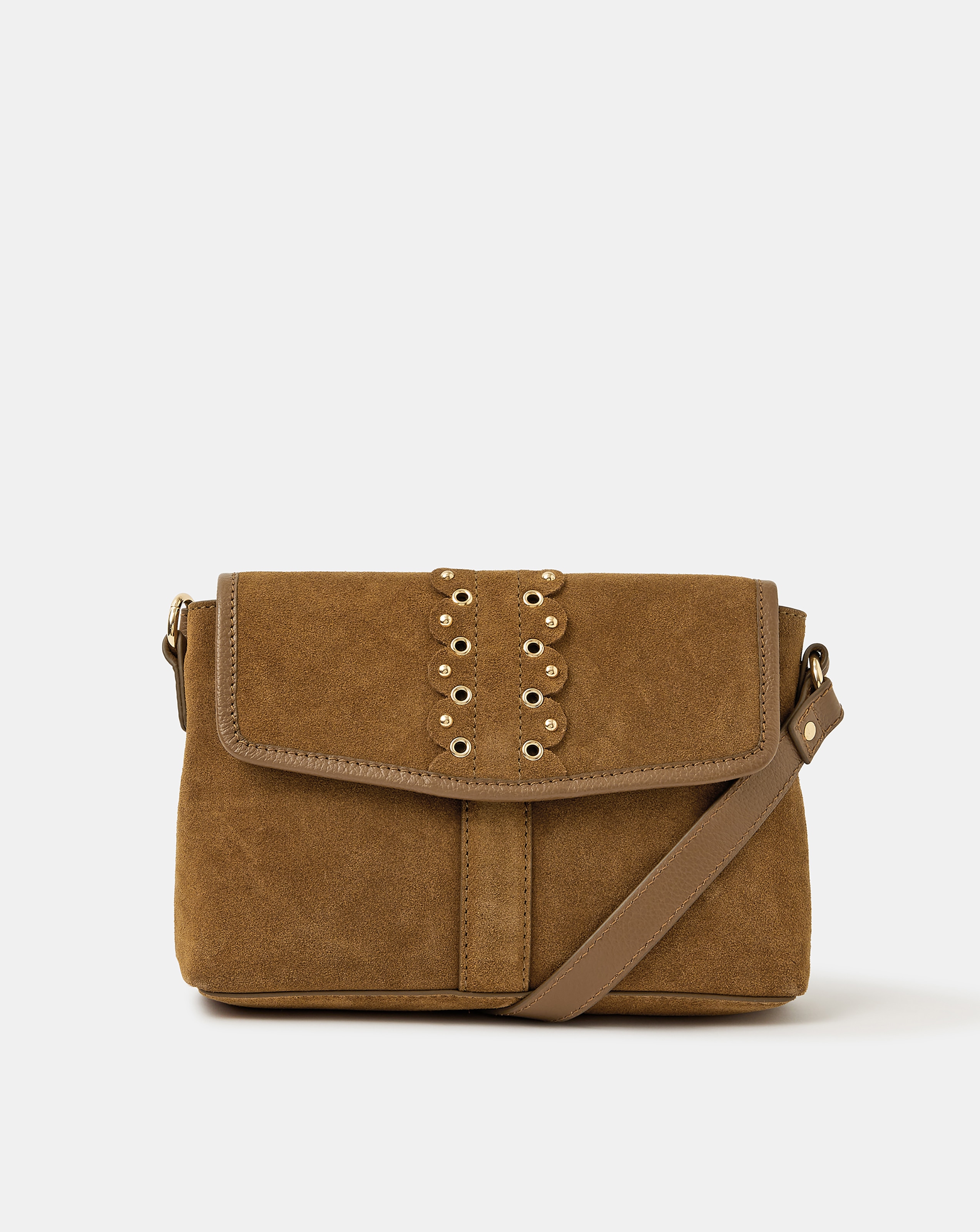 New In - Accessorize Eyelet Suede Crossbody