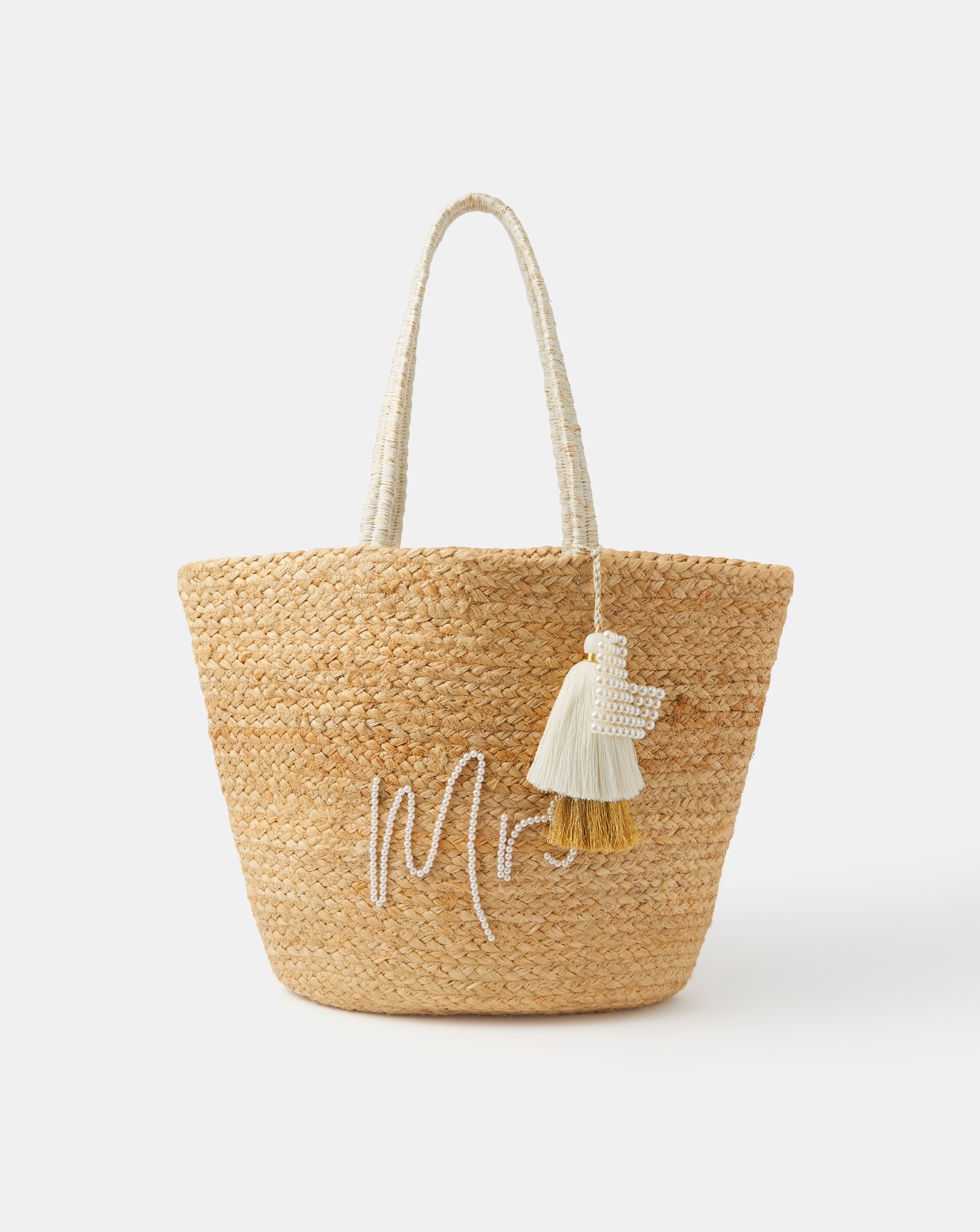 New In - Accessorize Mrs Jute Beach Bag
