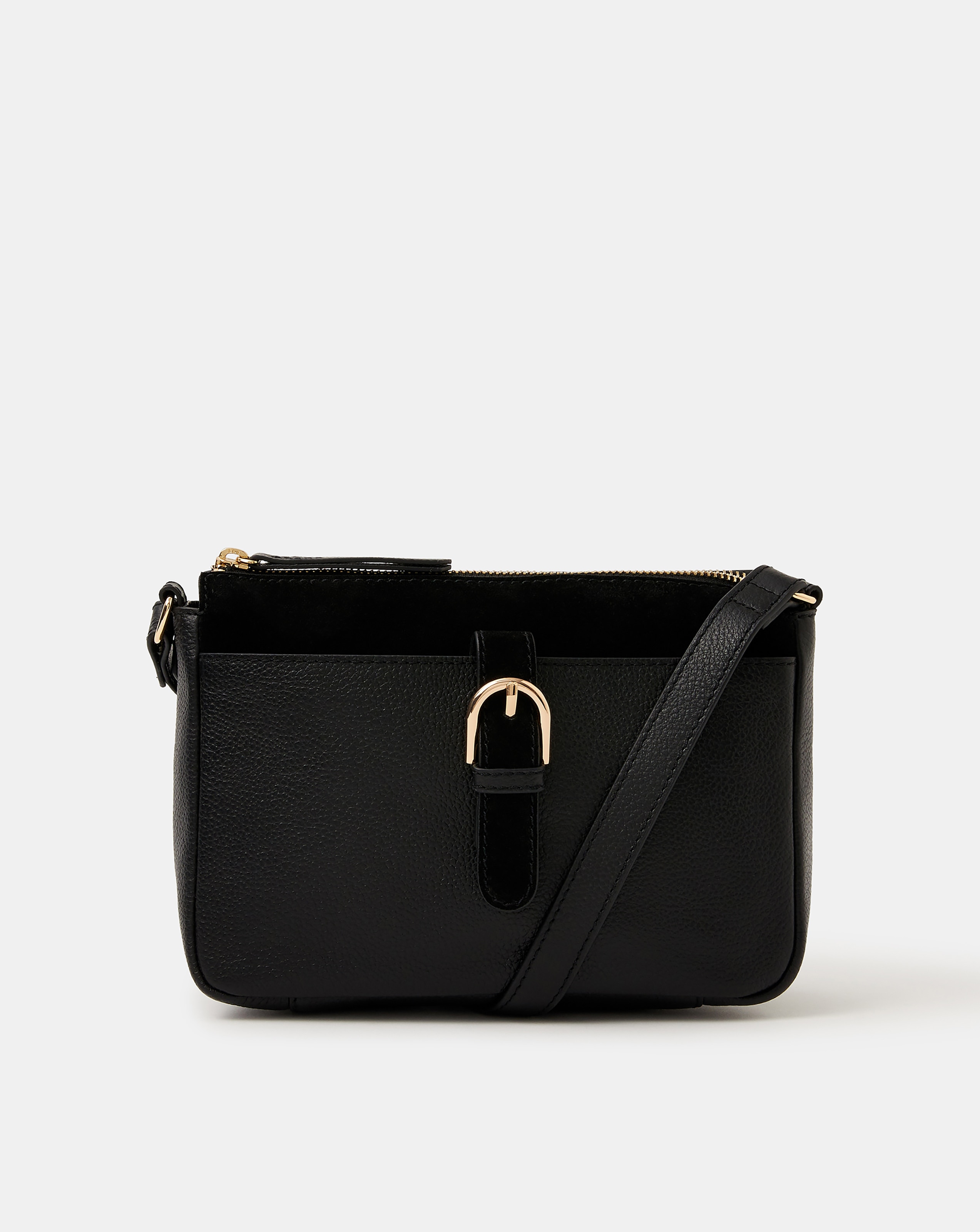 New In - Accessorize Buckle Leather Crossbody Bag