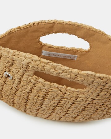 Accessorize Fish Raffia Clutch Bag