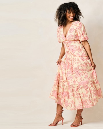 HOPE & IVY HALIMA MIDAXI DRESS