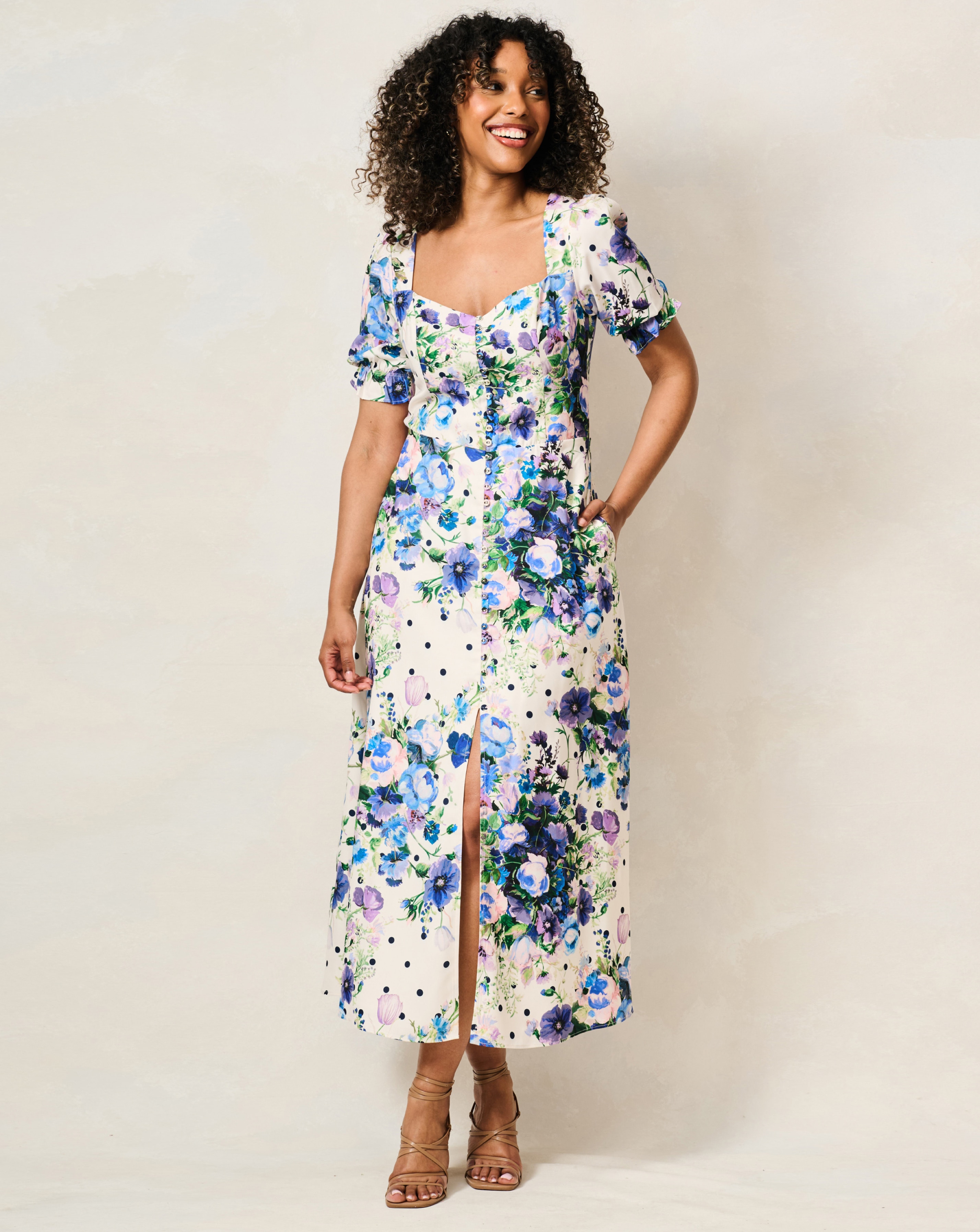 New In - HOPE & IVY NADALIA MIDAXI SPOT DRESS