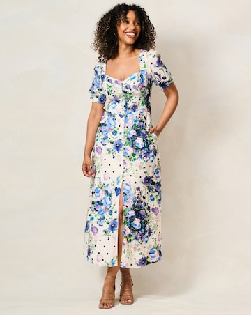 HOPE & IVY NADALIA MIDAXI SPOT DRESS