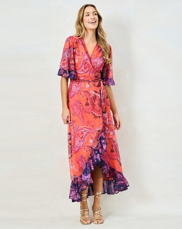 HOPE & IVY ZELLA MAXI WRAP DRESS