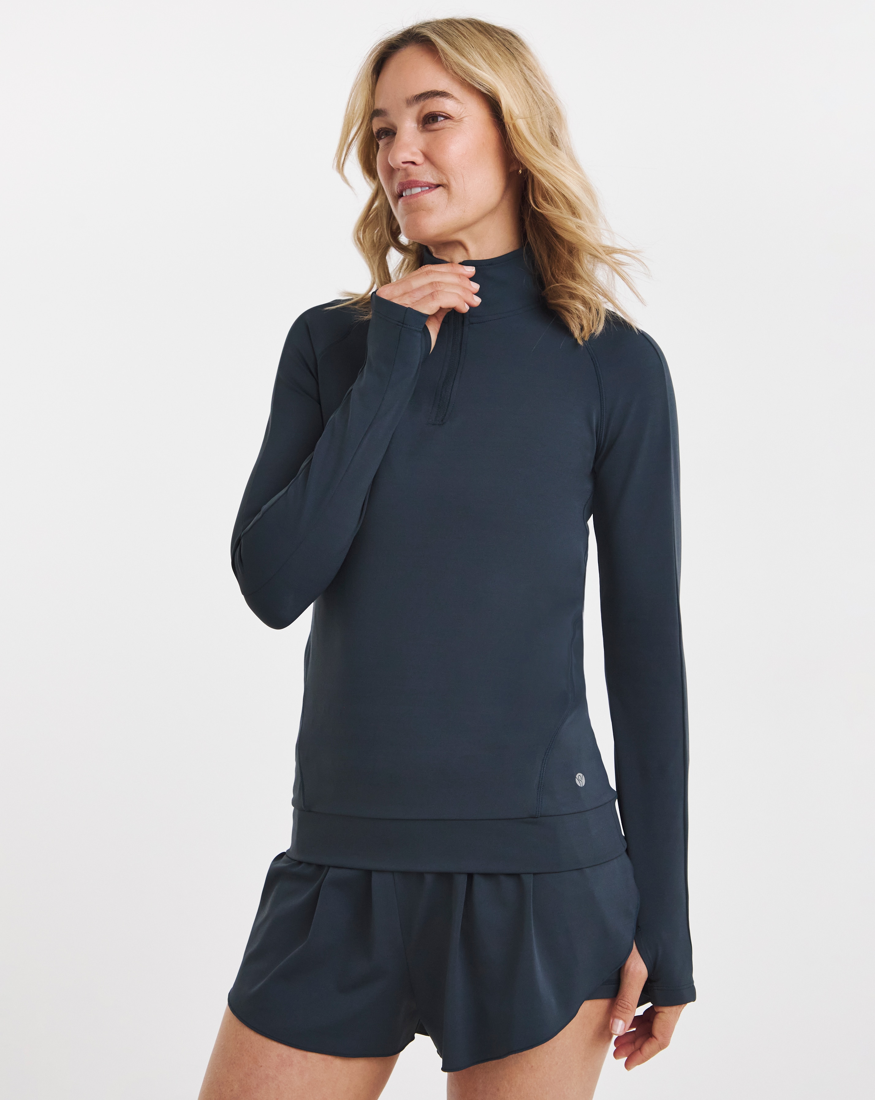 New In - Sculpt Activewear Quarter Neck Top
