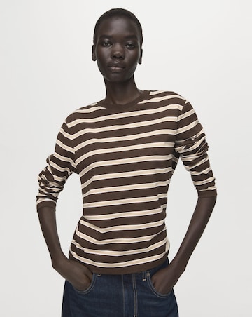 Mango Long Sleeved Striped T-Shirt
