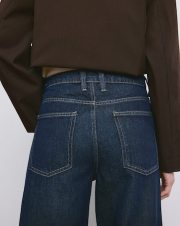 Mango Wide Leg Turned Up Hem Jean