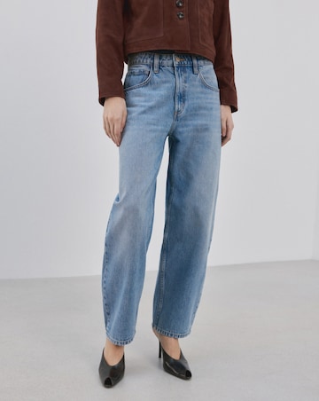 Mango High Waisted Barrel Jean